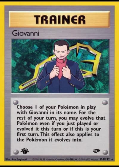 Giovanni (1st Edition) #104/132 — Gym Challenge (1st Edition)