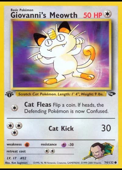 Giovanni's Meowth (1st Edition) #74/132 — Gym Challenge (1st Edition)