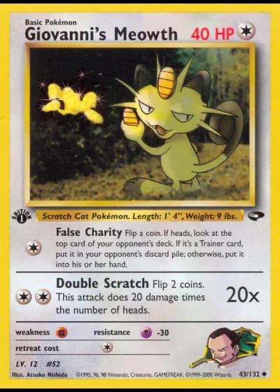 Giovanni's Meowth #43/132 — Gym Challenge