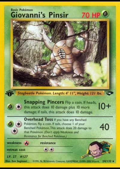 Giovanni's Pinsir (1st Edition) #24/132 — Gym Challenge (1st Edition)