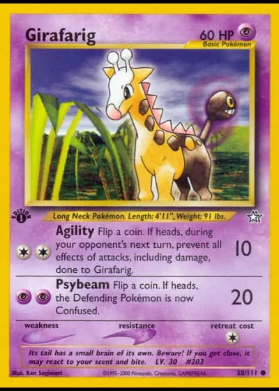 Girafarig (1ª Edizione) #58/111 — Neo Genesis (1ª Edizione)