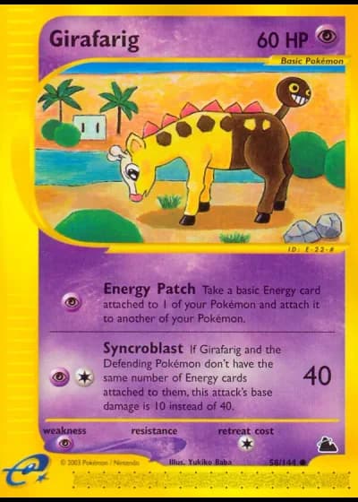 Girafarig #58/144 — Skyridge
