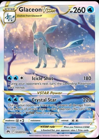 Glaceon VSTAR GG40 — Galarian Gallery (Crown Zenith)