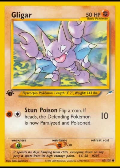 Gligar (1st Edition) #67/105 — Neo Destiny (1st Edition)