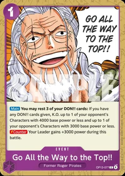 Go All the Way to the Top!! (OP13-077) — Carrying on His Will (OP13)