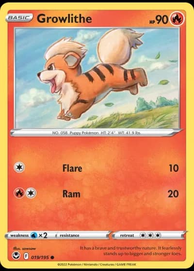 Growlithe #019/195 — Silver Tempest