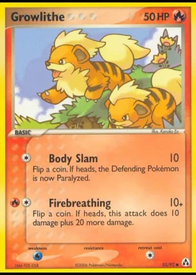 Growlithe #55/92 — EX La Leggenda di Mew