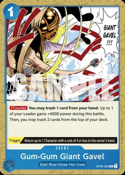 Gum-Gum Giant Gavel (OP03-055) (Reprint) — One Piece The Best (PRB01)