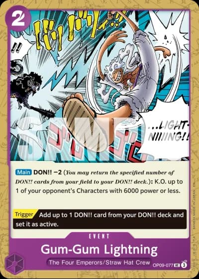 Gum-Gum Lightning (OP09-077) (Reprint) — One Piece Card The Best Vol.2(PRB02)