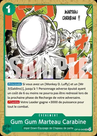 Gum Gum Marteau Carabine (OP16-040) — L'Heure de la Bataille Décisive (OP16)