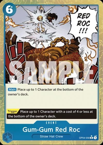 Gum-Gum Red Roc (OP04-056) (Textured Foil) — One Piece The Best (PRB01)