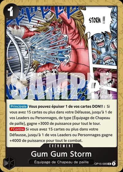 Gum Gum Storm (OP15-095) — Aventure sur l'Île de Dieu (OP15-EB04)
