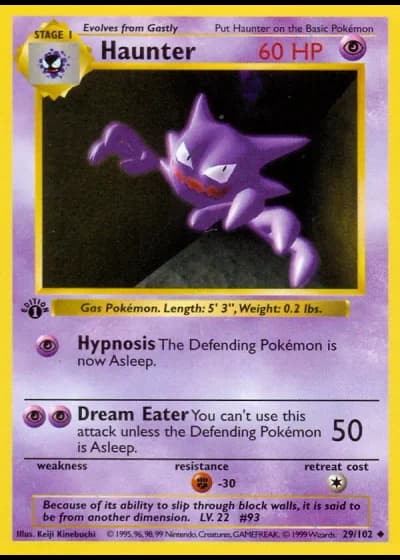Haunter (1ª Edizione) #29/102 — Set Base (1ª Edizione)