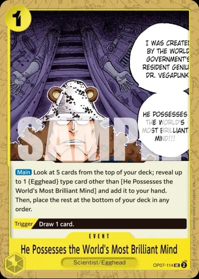 He Possesses the World's Most Brilliant Mind (OP07-114) (Reprint) — One Piece Card The Best Vol.2(PRB02)