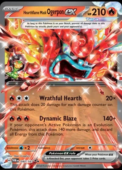 Hearthflame Mask Ogerpon ex #040/167 — Twilight Masquerade