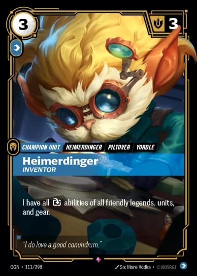 Heimerdinger, Inventor #111/352 — Origins