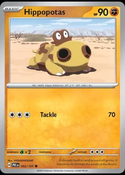 Hippopotas #052/131 — Prismatic Evolutions