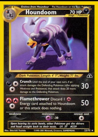 Houndoom (1st Edition) #23/75 — Neo Discovery (1st Edition)