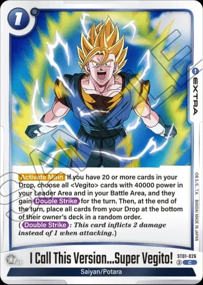 I Call This Version...Super Vegito! ST01-026 — Story Booster 01 (ST01)