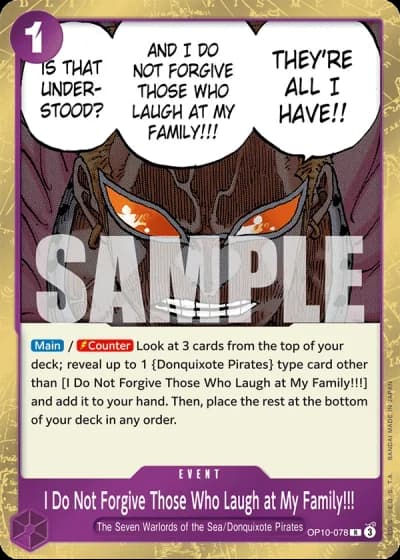 I Do Not Forgive Those Who Laugh at My Family!!! (OP10-078) — Royal Blood (OP10)
