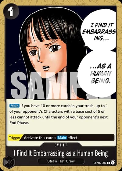 I Find It Embarrassing as a Human Being (OP15-097) — Adventure on Kami's Island (OP15-EB04)