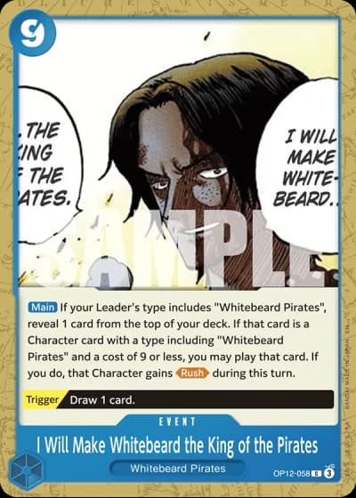 I Will Make Whitebeard the King of the Pirates (OP12-058) — Legacy of the Master (OP12)