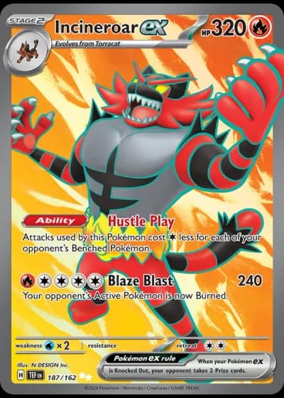 Incineroar ex #187/162 — Temporal Forces