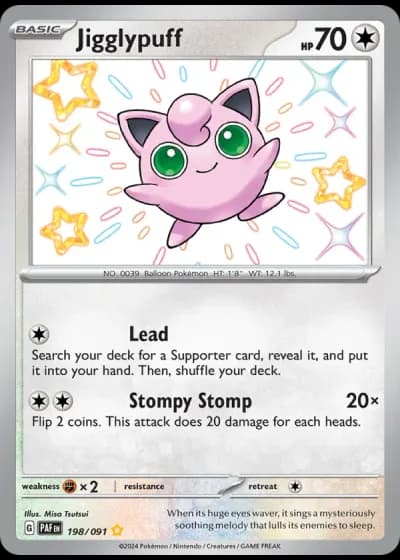 Jigglypuff #198/91 — Paldean Fates