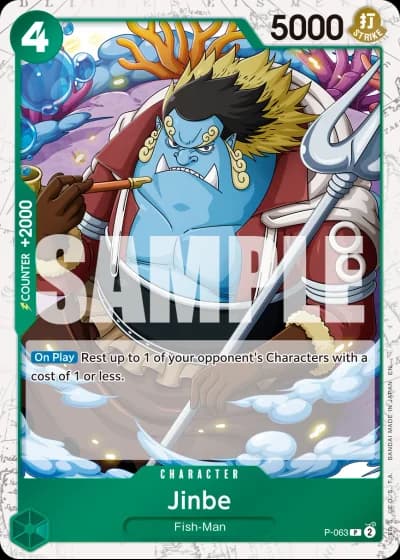 Jinbe (P-063) (Pirate Foil) — One Piece Card The Best Vol.2(PRB02)