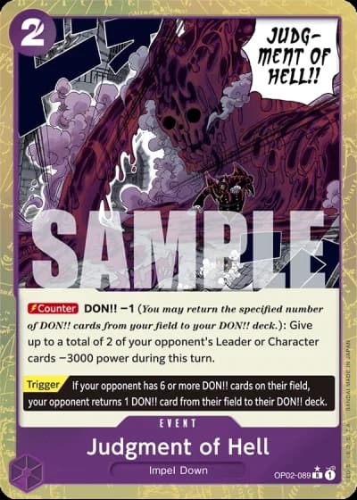 Judgment of Hell (OP02-089) (Textured Foil) — One Piece The Best (PRB01)