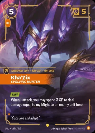 Kha'Zix, Evolving Hunter #119a/308 — Unleashed