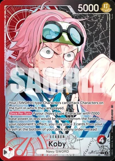 Koby (OP11-001) (Alternative Art) — A Fist of Divine Speed (OP11)