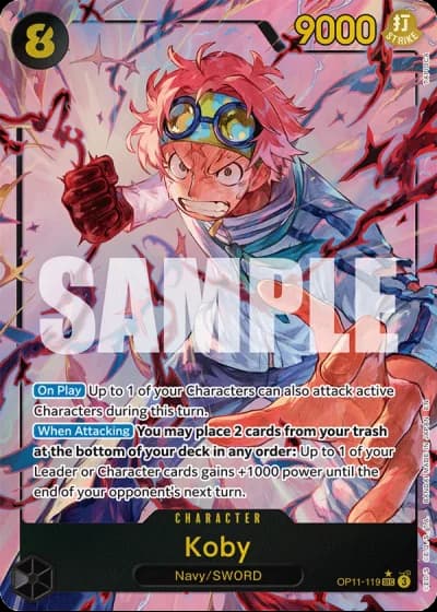 Koby (OP11-119) (Alternative Art) — A Fist of Divine Speed (OP11)