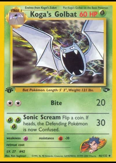 Koga's Golbat (1st Edition) #46/132 — Gym Challenge (1st Edition)