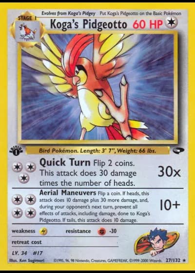 Koga's Pidgeotto #27/132 — Gym Challenge