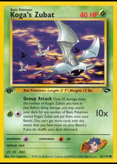 Koga's Zubat #83/132 — Gym Challenge