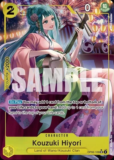 Kouzuki Hiyori (OP06-106) (Alternative Art) — Wings of the Captain (OP06)