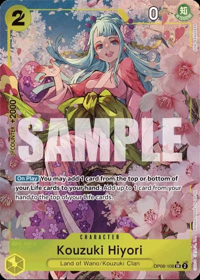 Kouzuki Hiyori (OP06-106) (Alternative Art) — One Piece The Best (PRB01)