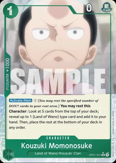 Kouzuki Momonosuke (OP01-041) (Full Art) — One Piece The Best (PRB01)