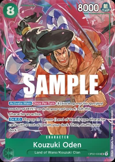 Kouzuki Oden (OP02-030) (Alternative Art) — Paramount War (OP02)