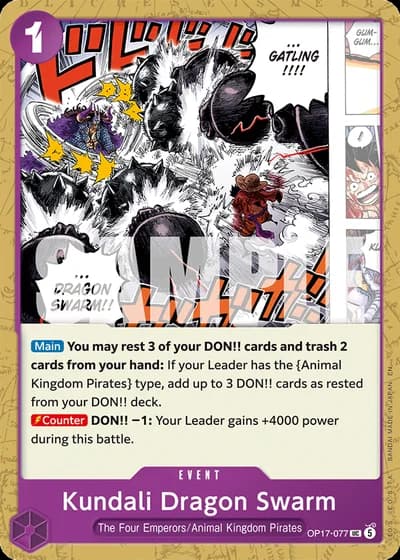 Kundali Dragon Swarm (OP17-077) — The World's Strongest Warriors (OP17)