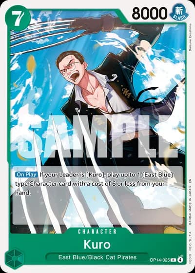 Kuro (OP14-025) — The Azure Sea's Seven (OP14-EB04)