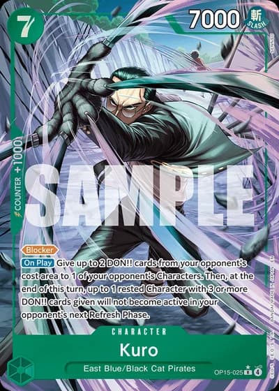 Kuro (OP15-025) (Alternative Art) — Adventure on Kami's Island (OP15-EB04)