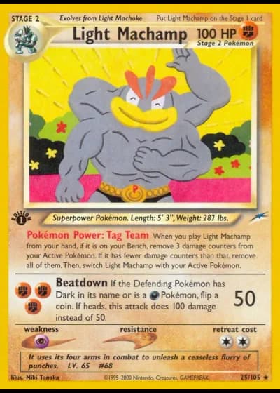 Light Machamp #25/105 — Neo Destiny