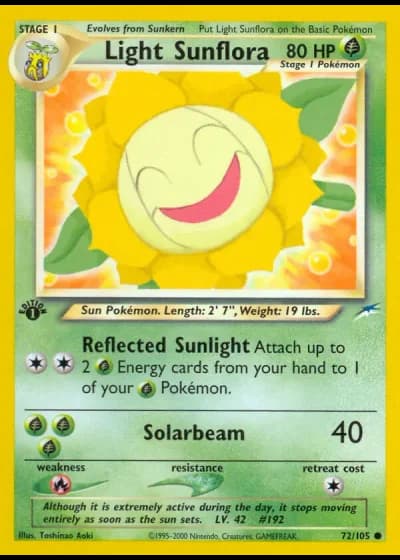 Light Sunflora #72/105 — Neo Destiny