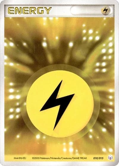 Lightning Energy #10/15 — Gift Box Mew • Lucario: Mew Quarter Deck