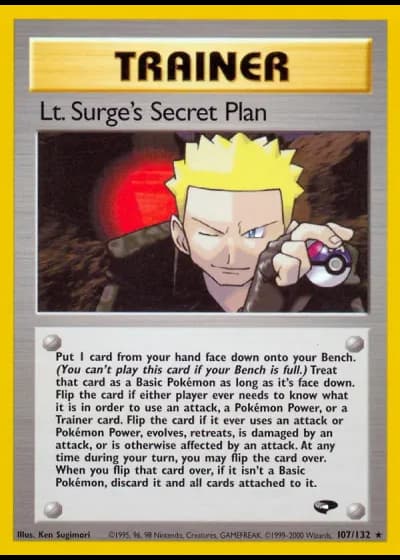 Lt. Surge's Secret Plan (1st Edition) #107/132 — Gym Challenge (1st Edition)