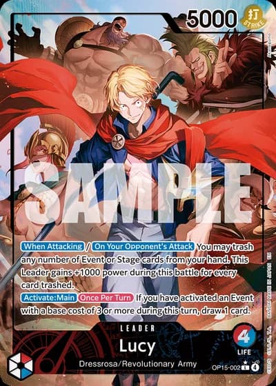 Lucy (OP15-002) (Alternative Art) — Adventure on Kami's Island (OP15-EB04)