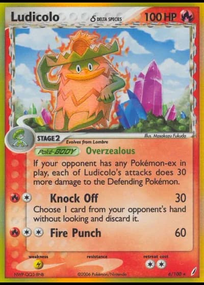Ludicolo #6/100 — Crystal Guardians