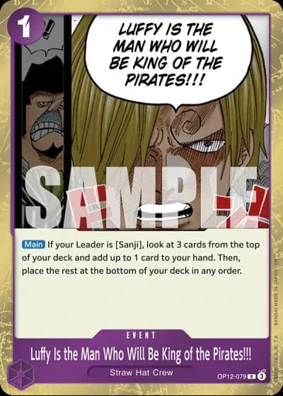Luffy Is the Man Who Will Be King of the Pirates!!! (OP12-079) — Legacy of the Master (OP12)
